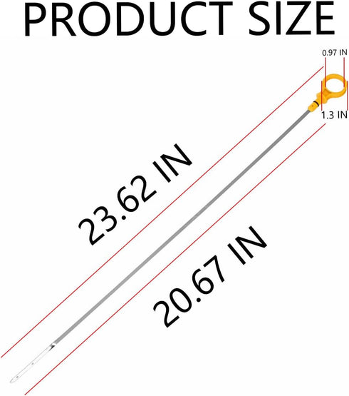 Engine Oil Dipstick, Oil Level Indicator for Car, Dip Stick for Checking Oil Fluid, Replacement OEM# CJ5Z-6750-A, Compatible with Many Vehicle Mod...