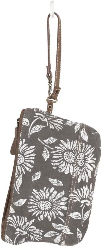 Myra Bag Sunflower Pouch Upcycled Wristlet Bag S-1286...