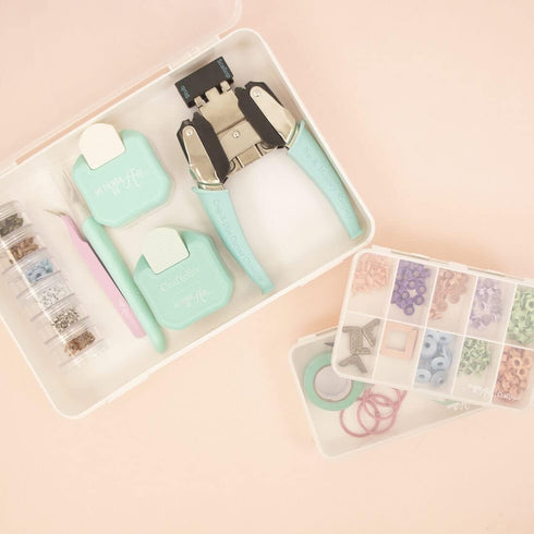 Craftelier - Set of 3 Storage and Organisation Boxes for Scrapbooking and other Craft Materials | 2 Box Sizes: Large Box 26,5 x 17,8 x 4,2 cm and ...