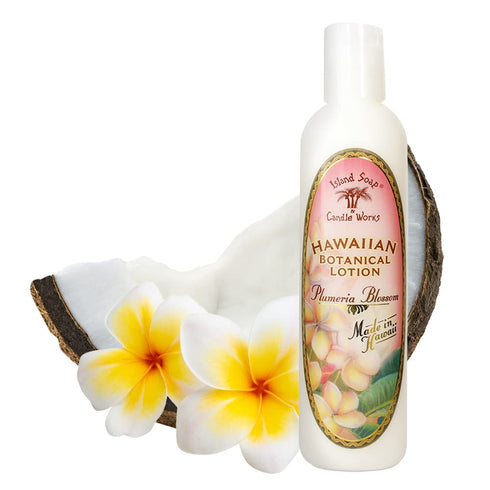 Island Soap and Candle Works Plumeria Blossom Scented Body Lotion for Men and Women, Paraben Free Body Moisturizer - Hydrating Hawaiian Skincare -...