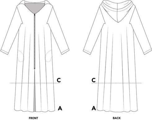 Folkwear Moroccan Djellaba #157 North African Hooded Caftan Sewing Pattern (Pattern Only) folkwear157...