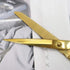 Gold Scissors 7" Recycled Stainless Steel Copper Straight Multi-Purpose Shears Knife Edge Craft Tailor Heavy Duty Scissors for Daily Use (Gold, 7i...