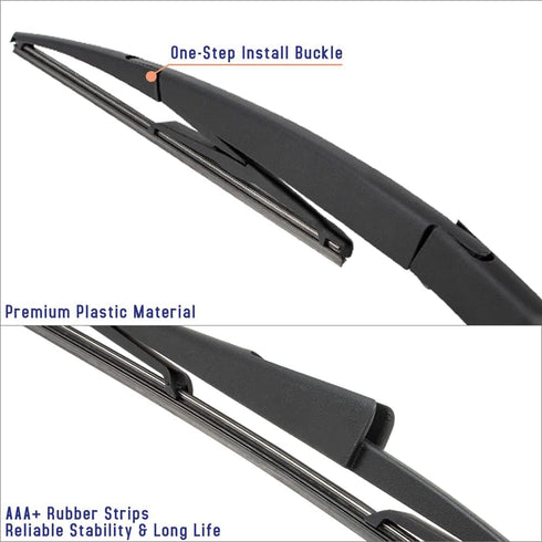 Rear Windshield Wiper Arm Blade Assembly Kit Compatible with 2014-2020 Nissan Rogue, 2017-2020 Nissan Rogue Sport, 2013-2020 Nissan Pathfinder Rea...