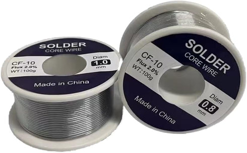 Tin Lead Rosin Core Solder Wire for Electrical Soldering, Content 2.0% Solder Flux Sn63-Pb37 (0.5mm-2.0mm) (Solder-0.8mm)...