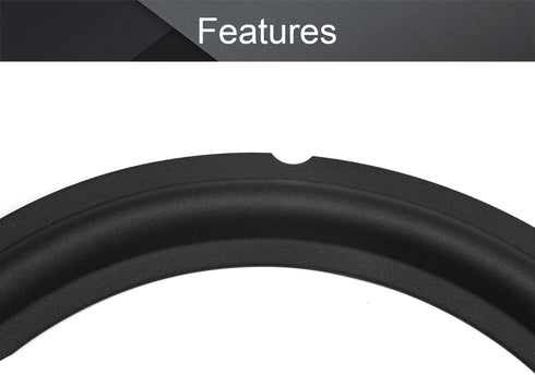 Fielect 10 Inch Black Notch Speaker Rubber Edge Surround Rings Replacement Parts for Speaker Repair or DIY 2pcs...