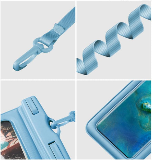 Waterproof IPX8 Phone Pouch Case Universal Size Bag for iPhone 14 13 12 11 Pro Max Samsung Galaxy for Swimming Diving Dry Bag Up to 7" [Strap Incl...