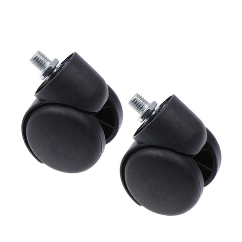 Casters 2 Pcs 2 Wheels for Office Chair Swivel Computer Chair Wheels Wheel with Screw 360 Degree Wheels Replacement Wheelchair Wheels Black PC Whe...