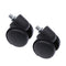 Casters 2 Pcs 2 Wheels for Office Chair Swivel Computer Chair Wheels Wheel with Screw 360 Degree Wheels Replacement Wheelchair Wheels Black PC Whe...