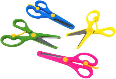 Honbay 4pcs Artwork Safety Anti-pinch Kids Scissors Cutting Tools Paper Craft Supplies...