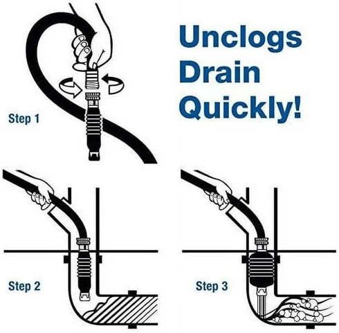 Drain King 186 Unclogs Bathroom Sinks, Showers, and Swimming Pool Drains, 1.5 to 3 Inch...
