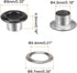 HARFINGTON 300set Grommets Kit Metal Eyelets 4.5mm 3/16" Hole Tiny Grommet with Washers for Shoes Clothes Belt Tag Bag Fabric Leather DIY Project,...