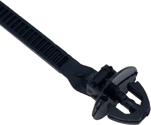 Umbrella Wing Nylon Push Mount Zip Ties 50Pcs, Heavy Duty Black Wire Zips Tie Mounts, Self Locking Push Mount Cable Zip Tie for Engine Bay Wire Ha...