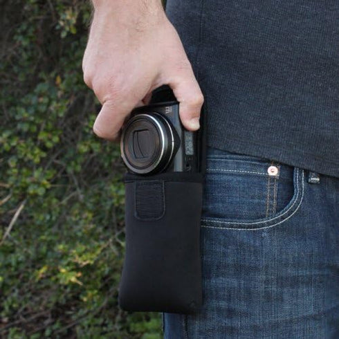 USA Gear Small Digital Camera Case with Carabiner, Belt Loop, Scratch Resistant - Point and Shoot Camera Case Compatible with Nikon Coolpix, Kodak...