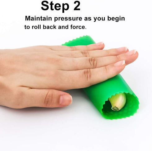 Sinnsally Garlic Peeler Skin Remover Roller Keeper,Easy Quick to Peeled Garlic Cloves with Silicone Tube Roller Garlic Peeling Kitchen Tool (Green...