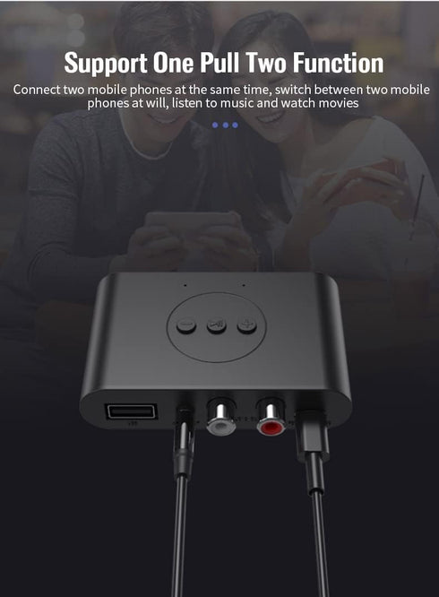Bluetooth Audio Receiver Adapter V5.4 Bluetooth Adapter for Audio,Supports USB Flash Disk, for Smartphone Tablet Car Speaker Wireless Headset etc....