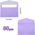 60 Pack V-Flap Envelopes, Colorful Envelopes for Postcards, Greeting Cards, Checks, Letters, Windowless Design, Birthday,4.9x6.9 Inch (purple)...