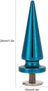 HEEPDD 10Pcs 10x26MM Large Size Cone Spikes Punk Rivets Stud Screw Tree Shape Back Spikes for DIY Leather Shoes Jacket Craft Garment Bag(Blue)...