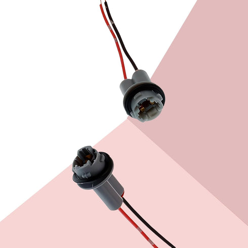 Pack of 2 Car Light Bulb Wire Wiring Harness Socket Connector, T10 T13 T15 Harness Pigtail Socket, for Turn Signal Lights Brake Lights Replacement...