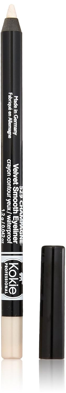 Kokie Cosmetics Waterproof Velvet Smooth Eyeliner Pencil, Champagne, 0.042 Ounce...