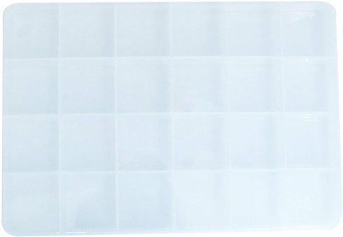 2PCS 24 Slots Transparent Plastic Jewelry Organizer Box Compartment Storage Container for Bead Rings Jewelry Display Organizer...