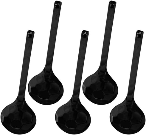 Hemoton Soup Ladle 5pcs Melamine Ramen Spoons Soup Eating Spoons Long Handle Soup Ladles Asian Soup Spoon for Asian Soup Cooking Gravy Ladle...