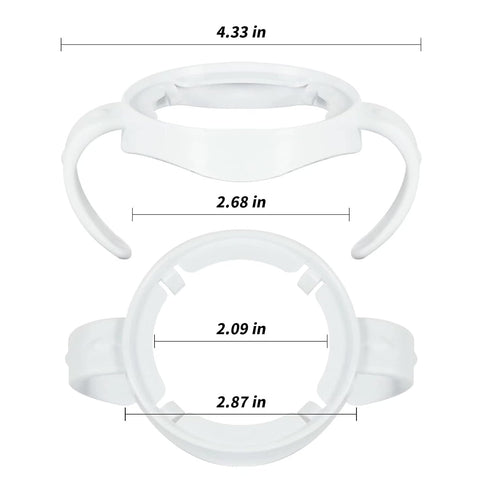 2 Pack Compatible Baby Bottle Handles for Philips Avent Natural Baby Bottles,Baby Bottle Holder - White...