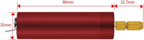 DIY Hand Electric Drill Mini DIY Grinding Polishing Engraving Machine Tools Set Cordless Rotary Tool (USB Aluminum Drill + Three Bits) (Red)...