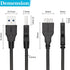 Micro USB 3.0 Cable (2 Pack), 1ft USB 3.0 A to Micro B Cable Cord Compatible with Camera, Seagate External Hard Drive, WD Western Digital My Passp...