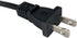 Short Extension Cord 2 Foot, 18 AWG Small 2 Prong Power Cord Cable, Black Male to Female Outlet Saver for Indoor Use, 2 Ft AC Power Extensions Cab...