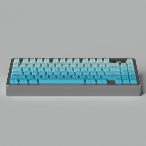 Side Printed Keycaps Cyan Gradient 125 Keys Cherry Profile PBT Heat Sublimation keycap Set for Mx Cherry Mechanical Keyboard (128 Cyan Gradient)...