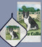 DP935 Dish Towel and Pot Holder Set - Border Collie...