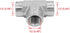 (2-PACK) 5605-04-04-04 Hydraulic Hose Adapter Fitting 1/4" Female (1/4-18 NPTF) × 1/4" Female (1/4-18 NPTF) × 1/4" Female (1/4-18 NPTF) Street Tee...