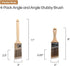 Vermeer Paint Brushes 4-Pack Angle Brushes in Assorted Sizes for All Latex and Oil Paints & Stains - Home Improvement - Interior & Exterior Use...