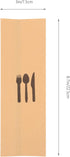 Brown Kraft Paper Bags 100pcs Disposable Silverware Flatware Paper Sleeves Kitchen Cutlery Utensils Holder for Christmas Party Table Decorations S...
