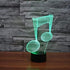 3D Music Note Night Light Remote Control Power Touch Table Desk Optical Illusion Lamps 16 Color Changing Lights Home Decoration Xmas Birthday Gift...
