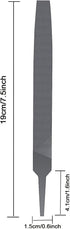 6-inch Flat Medium Cut File Double Cut Teeth High Carbon Steel Hand File Single Cut Hardened without Handle Ideal for Wood, Metal, Plastic...