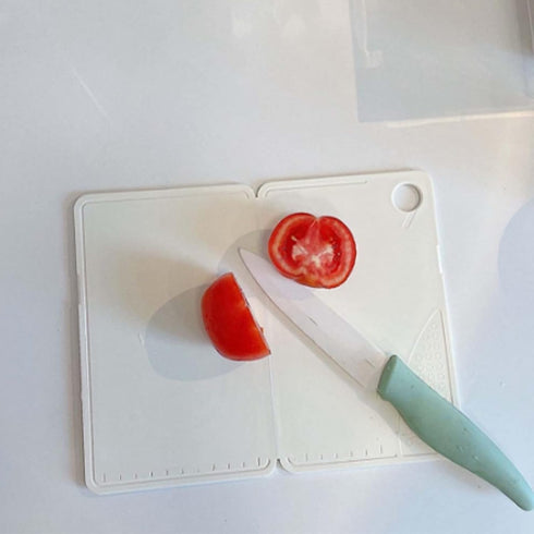 Cutting Board, Plastic Fruit Chopping Board For Outdoor Picnic Camping Foldable Kitchen Cutting Board Portable (Nordic Rice White 20x12.5x0.8cm)...