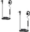 Retevis Swivel Two Way Radio Headset with Mic 2 Pin,Coil Tube,Compatible with Motorola CP100D CP185 CP200 CP200D GP300 GP2000 BRP40 HYT TC610 Walk...