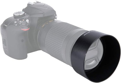 JJC HB-77 Reversible Dedicated Lens Hood Shade for Nikon AF-P DX Nikkor 70-300mm f/4.5-6.3G ED VR,Nikon AF-P DX Nikkor 70-300mm f/4.5-6.3G ED Lens...