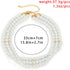 Pearl Choker Necklace Layered Pearl Strand Necklace Costume Accessories Toggle Clasp Necklace for Women (Gold)...