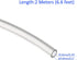 Pneumatic Tubing - Air Compressor PU Line Hose Apply to Water Fluid Transfer(6mm ID x 8mm OD, 6.6 Ft Length, Clear)...