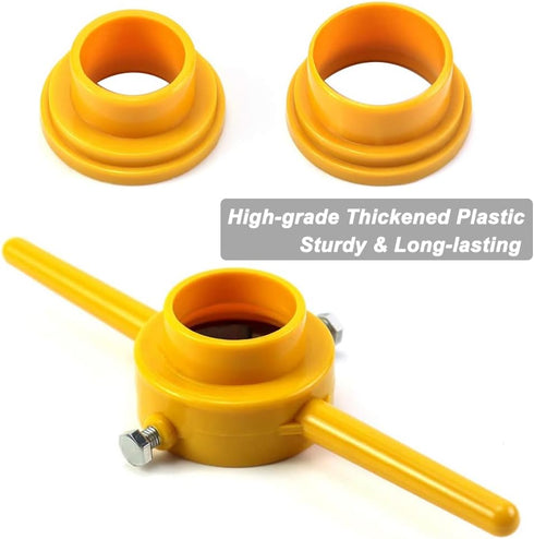 6Pcs PVC Thread Maker Tool Pipe Threader Plumbing Tool Kit Plastic Pipe Round Die Set with 3 Dies 1/2", 3/4" and 1" NPT Die Set Manual Hand Tool f...
