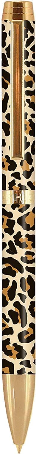 Graphique Cheetah Fashion Pen - 5.5" Ballpoint Pen with Refillable Black Ink, Twist-Top Pen, Makes a Beautiful and Unique Gift...