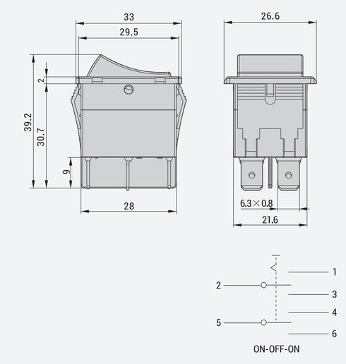 HQRP On-Off-On Power Switch Compatible with KEDU HY12-9-5, Grizzly G4015Z Combo Lathe Power Tools, 20A 125V, 6-Pin, UL Listed...