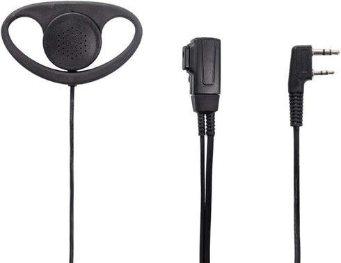 Caroo D Shape Earpiece Headset with Mic PTT Compatible with Baofeng UV-5R BF-888S BF-F8HP BF-F9 UV-82 UV-82HP UV-82C Kenwood TK-2107 TK-3107 Walki...