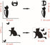 Removable Switch Sticker, 6 Pcs Cute Black Cats Cartoon Wall Sticker, Light Switch Decor Decals, Family DIY Decor Art Stickers Home Decor Wall Art...