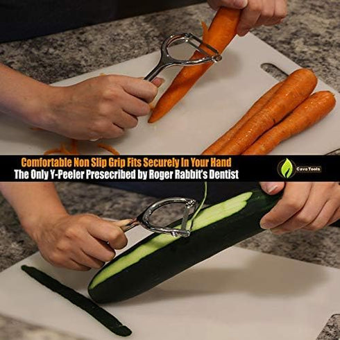 Cave Tools Vegetable Y Peeler Julienne Swivel Slicer With Potato Eye Remover for Peeling Fruits and Vegetables - Kitchen Gadgets...
