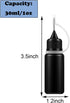 1 Ounce Black Needle Tip Glue Bottle, Tip Applicator Bottle with 2 Funnel, for Glue,Liquid,Oil, DIY Crafts Etc, 6 Pcs....
