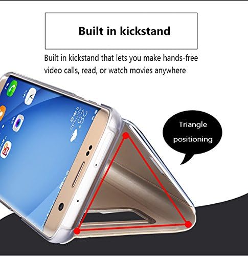 MagiDeal Galaxy Note 8 Case, Smart Clear View Window Electroplate Plating Stand PC Mirror Flip Folio Case Cover Ultra Slim Full Body Protective Ca...