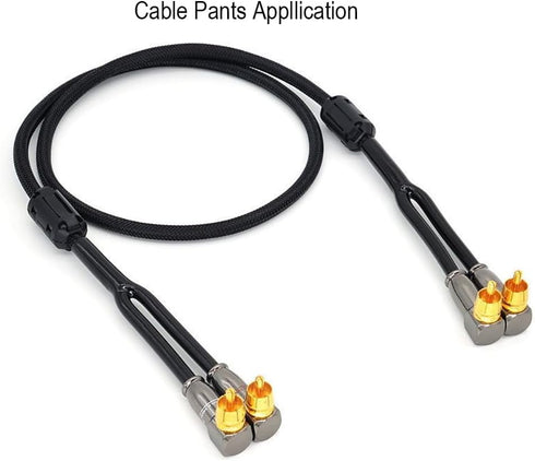 Cable Pants, Speaker Wire Pants Jacket Y Boot (?9MM-2x 3.5MM 8PACK Black) Dressing Up/Protecting/DIY Your Speaker Cables, DIN to RCA Cables......